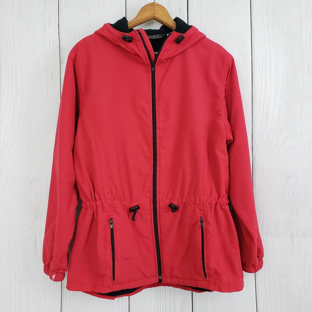 BLACK DIAMOND SM Red Hooded Winter Jacket Coat